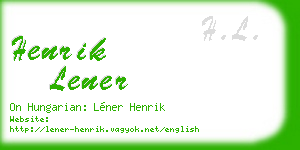 henrik lener business card