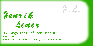 henrik lener business card